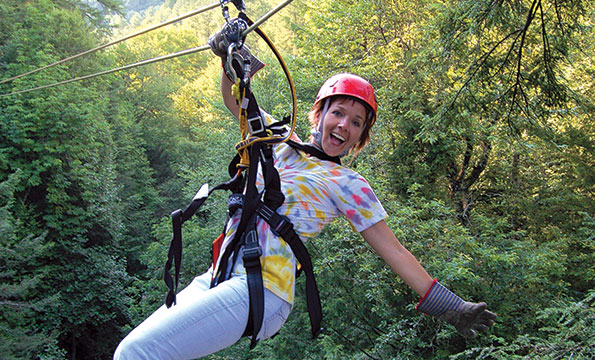 Ziplining at Skamania Lodge, A Destination Hotel, Stevenson, Washington