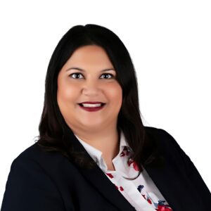 A portrait of Rameka Jennings, an industry expert and the author of this article. She is a brown woman with straight black hair and a suit jacket