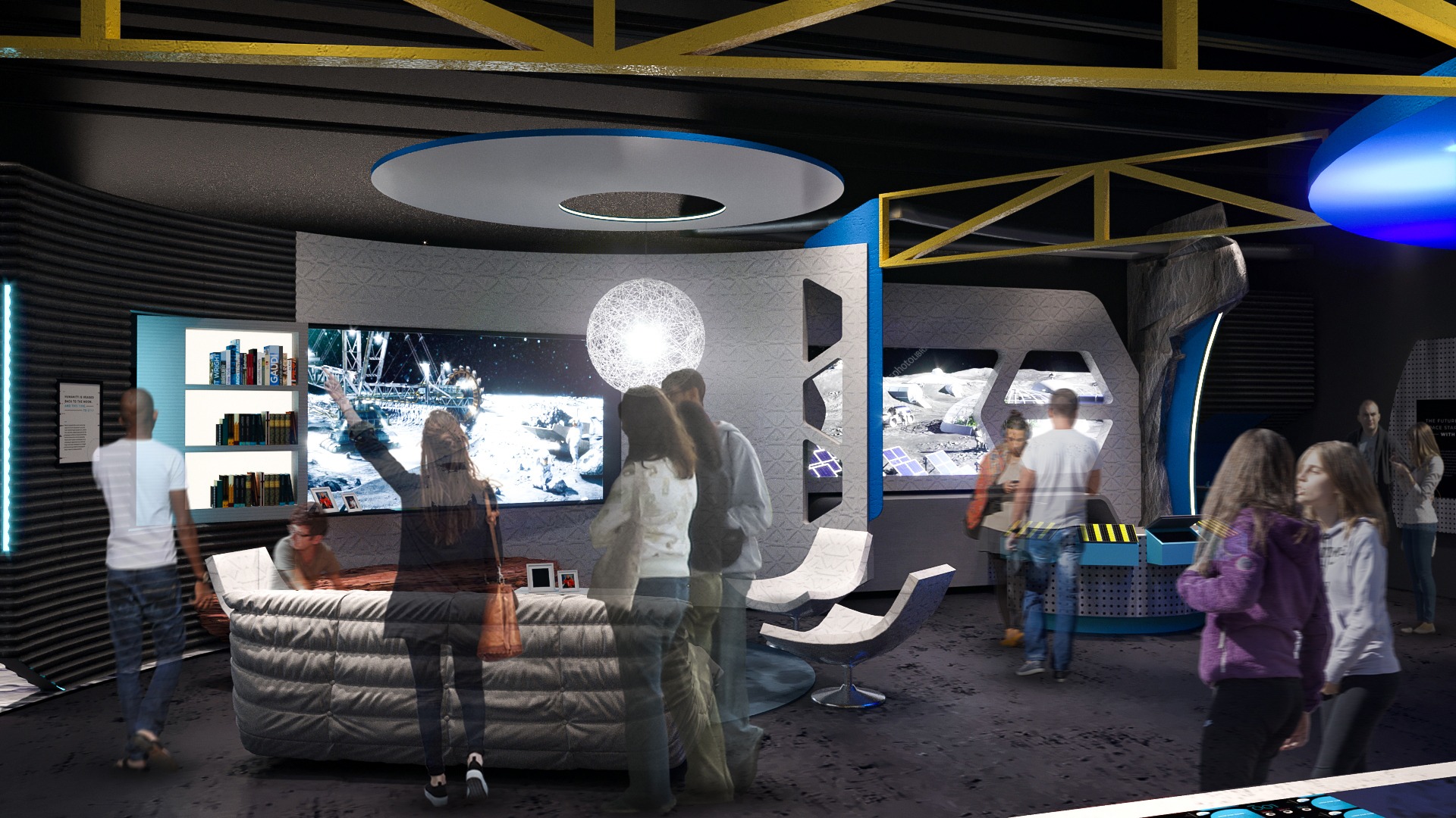 Moonshot Museum lunar habitat rendering in Pittsburgh