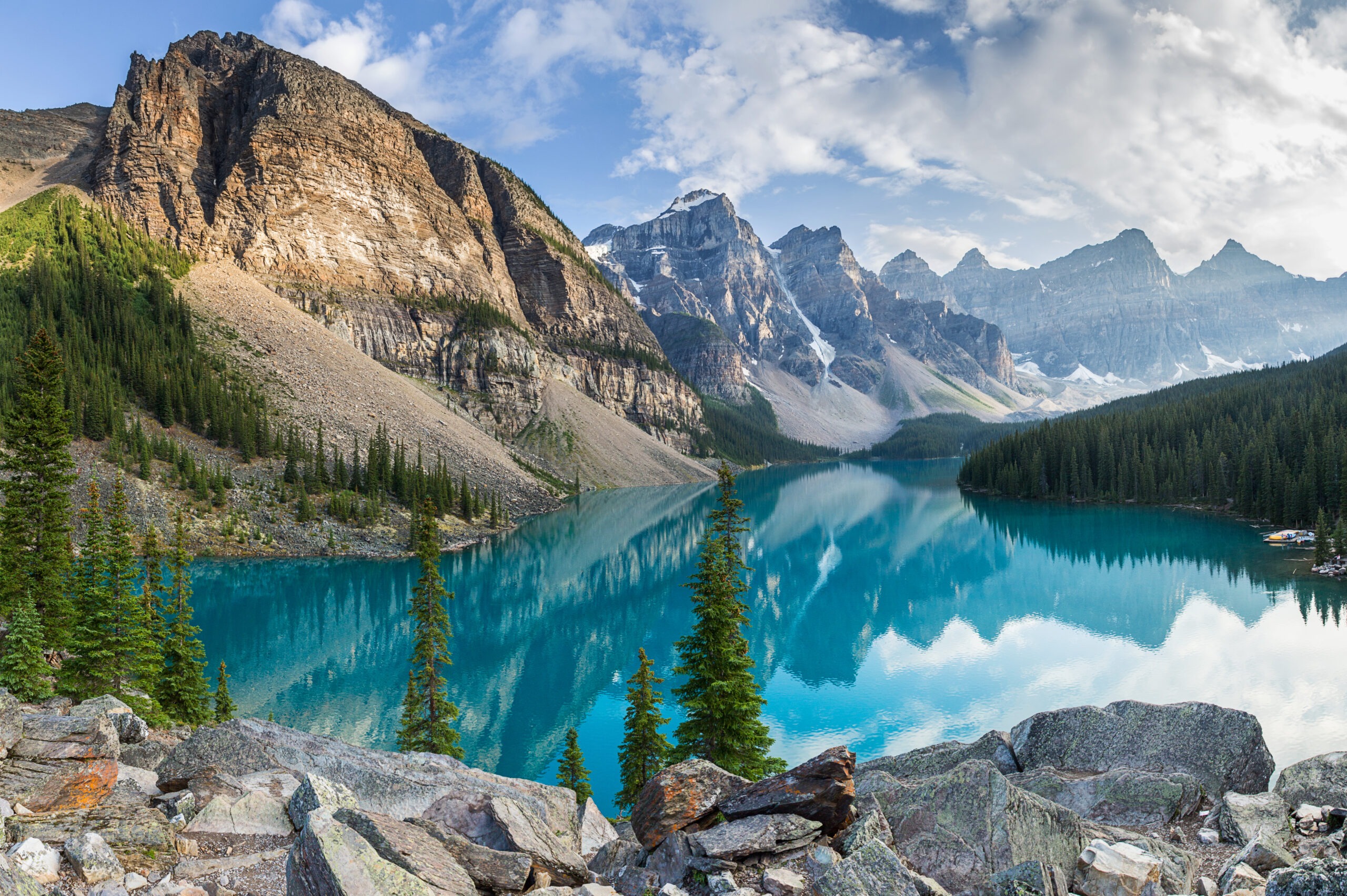 mountains in foreground of lake