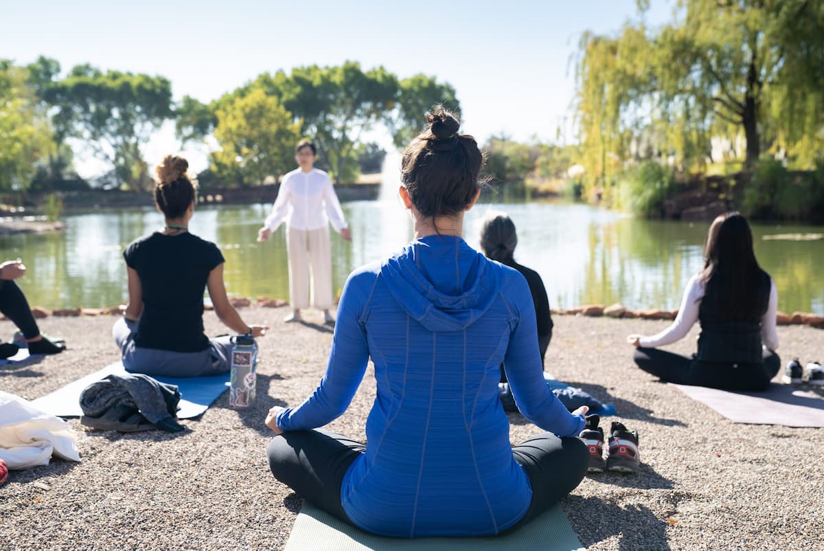 people doing yoga at Sedona Mago Center for Well-being