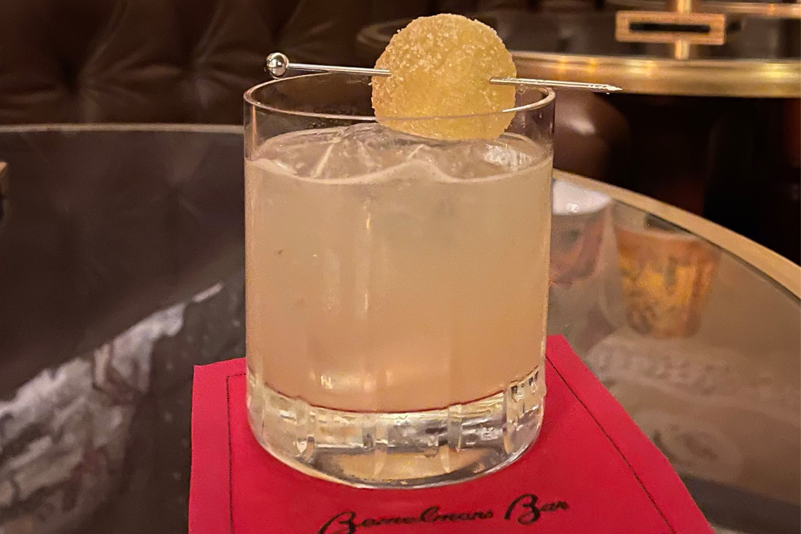 yellow alcoholic beverage at The Carlyle, A Rosewood Hotel