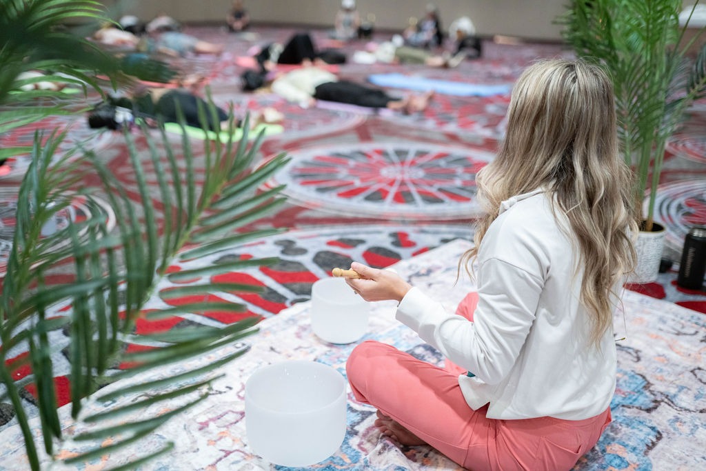 Tiffany Zwinge Berger leading sound bath