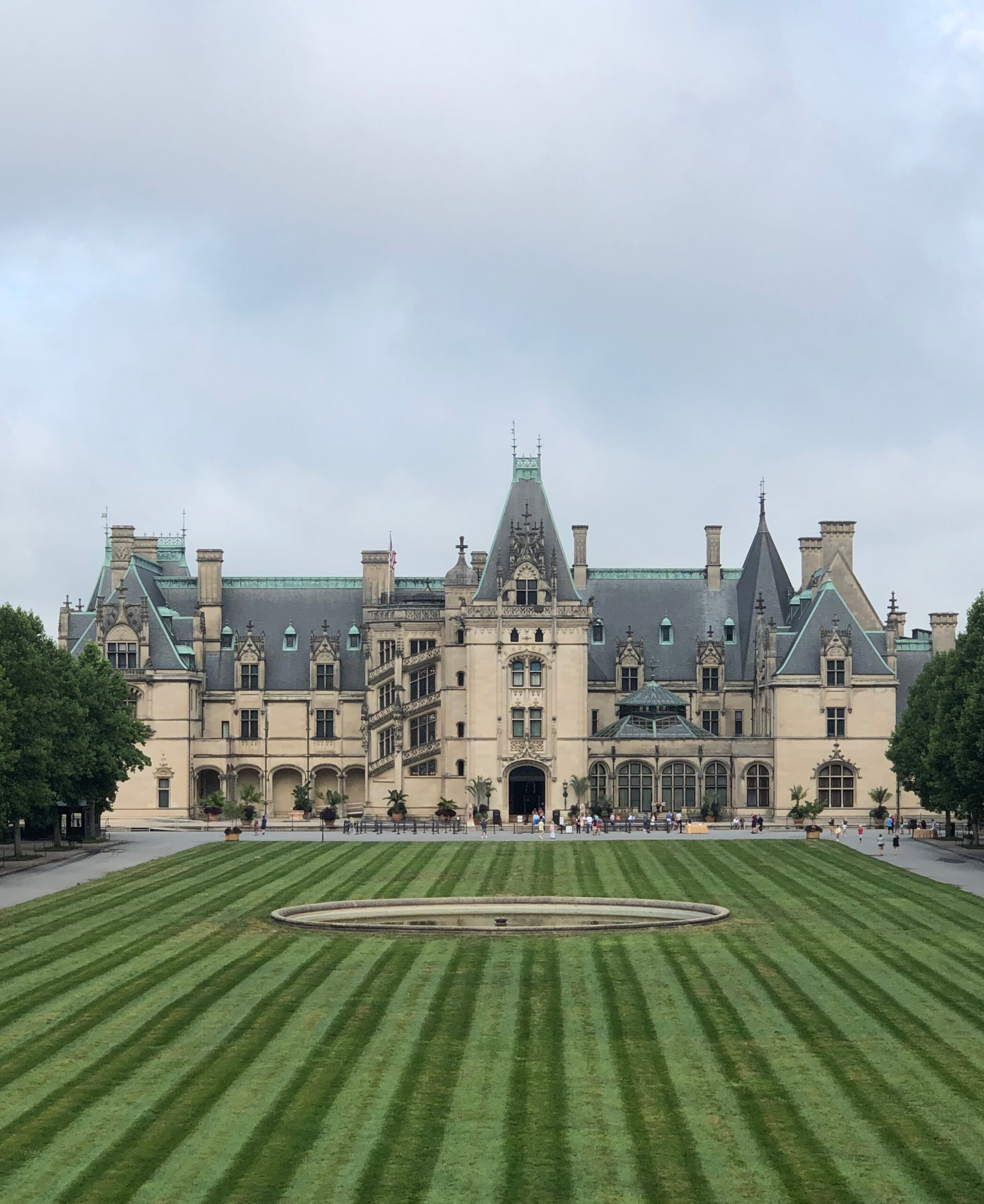 aerial shot of Biltmore Estate in North Carolina