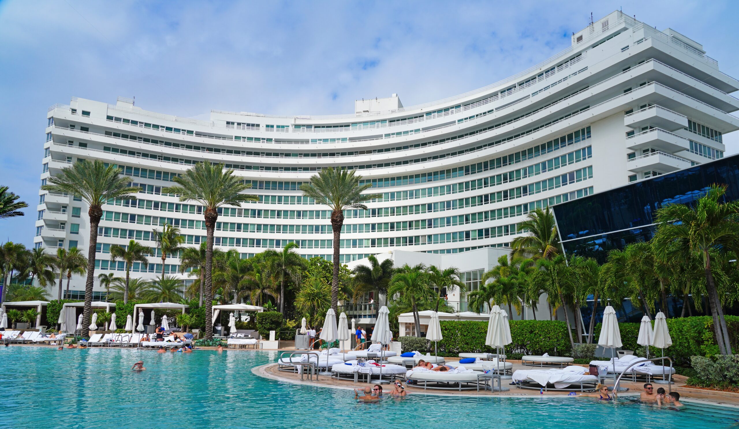 Fontainebleau hotel pool in Miami Beach