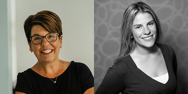 headshots of Renee Scullin, president (left) and Allison Swank, senior event manager (right), ESG